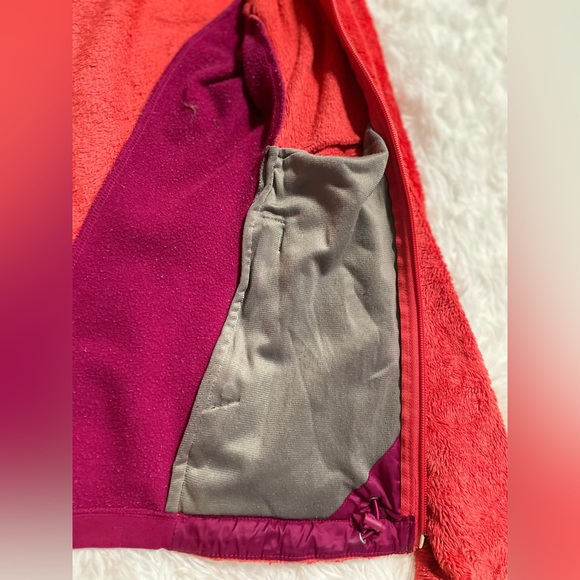 The North Face Jacket Womens S Red Pink Tech Osito Full Zip Fleece Cozy Furry - Picture 4 of 12